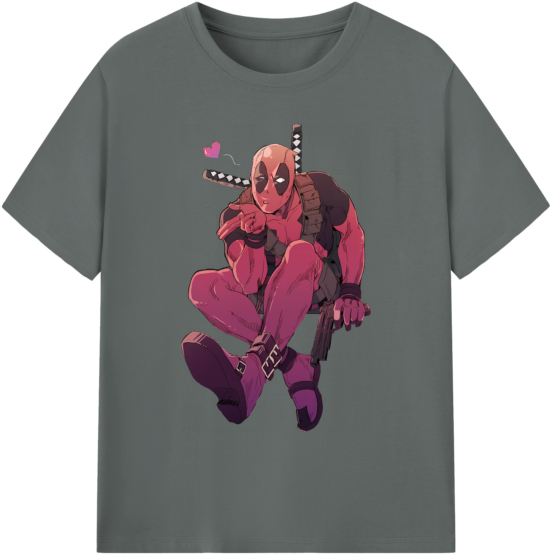（画像用） Deadpool デッドプール 綿100％ メンズ半袖Tシャツ｜肌触りやわらか＆通気性